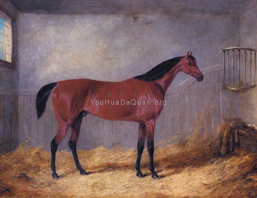 The Duke Of Grafton's Bolivar In A Stable - 约翰·弗雷德里克·赫尔林